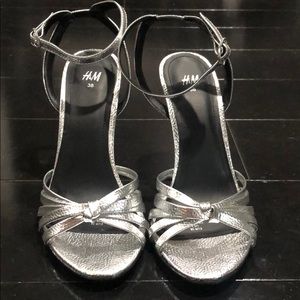 Beautiful silver heels! Only worn once.